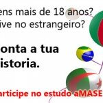 300 x 250 "Tell your story" logo banner ad in Portuguese