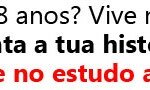 728 x 90 "Tell your story" logo banner ad in Portuguese